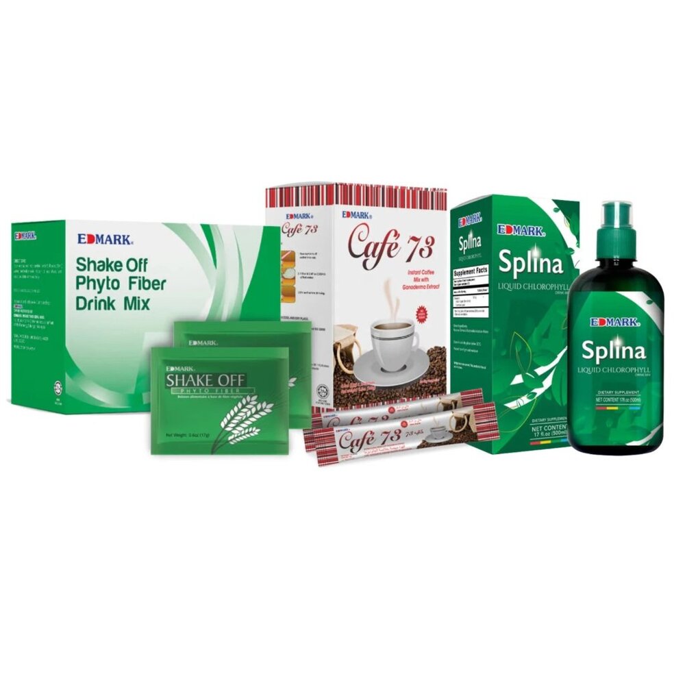 EDMARK 3-Pack Wellness Bundle – Shake Off Fiber & Café 73 Coffee Plant-Based Mix